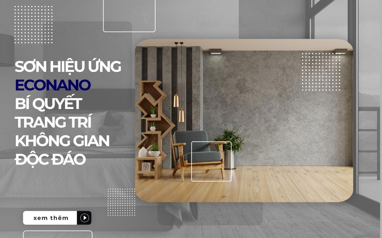 căn phòng được sơn hiệu ứng econano
